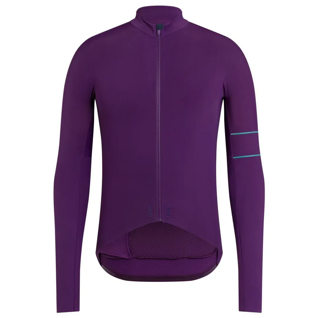 RAPHA Pro Team Thermal Long Sleeve Jersey - BBC Dark Purple - Image 4