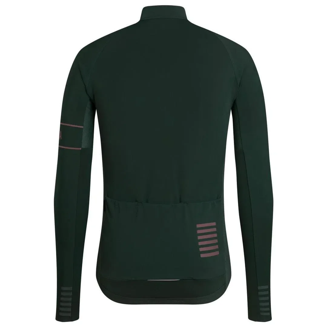 RAPHA Pro Team Thermal Long Sleeve Jersey - SCA Green/Brown - Image 2