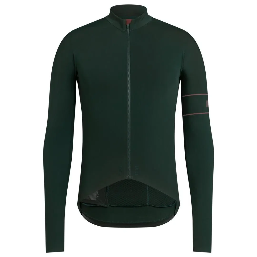 RAPHA Pro Team Thermal Long Sleeve Jersey - SCA Green/Brown - Image 3