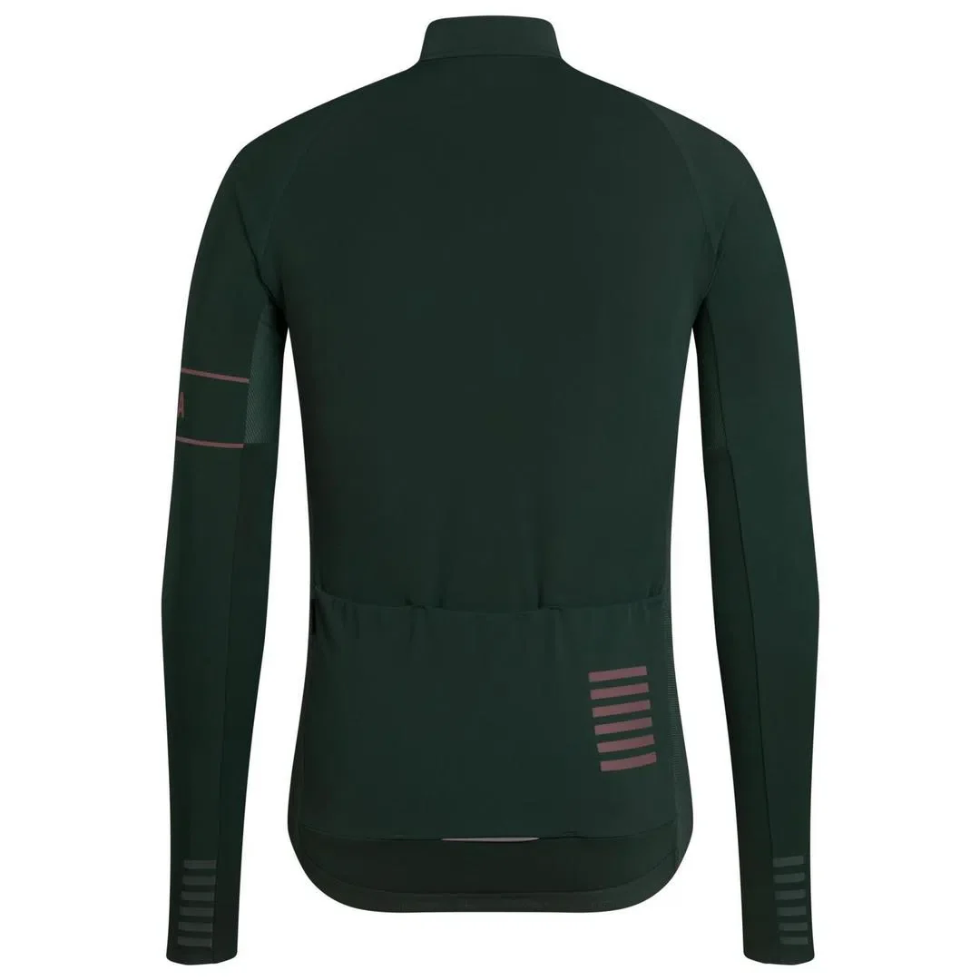 RAPHA Pro Team Thermal Long Sleeve Jersey - SCA Green/Brown - Image 4
