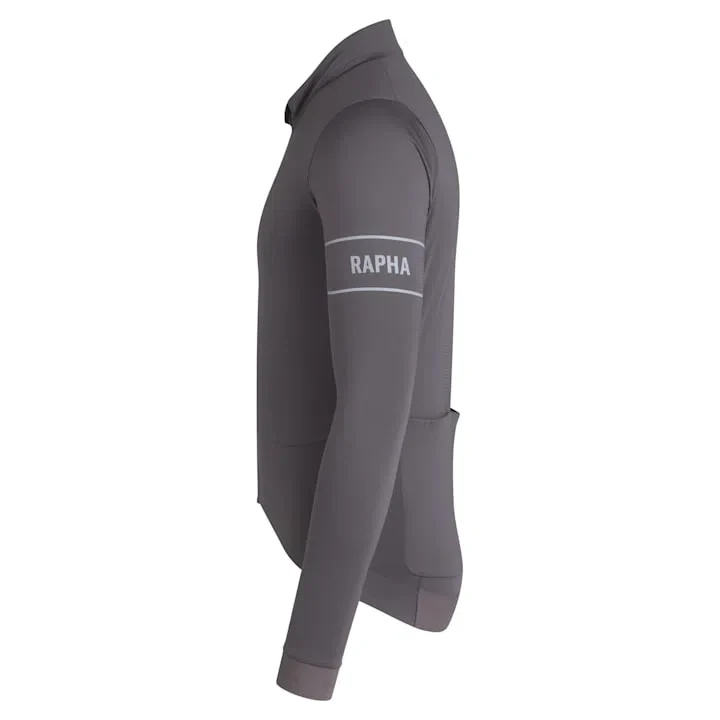 RAPHA Pro Team Thermal Long Sleeve Jersey AW23 - KSC Mushroom/Silver - Image 2