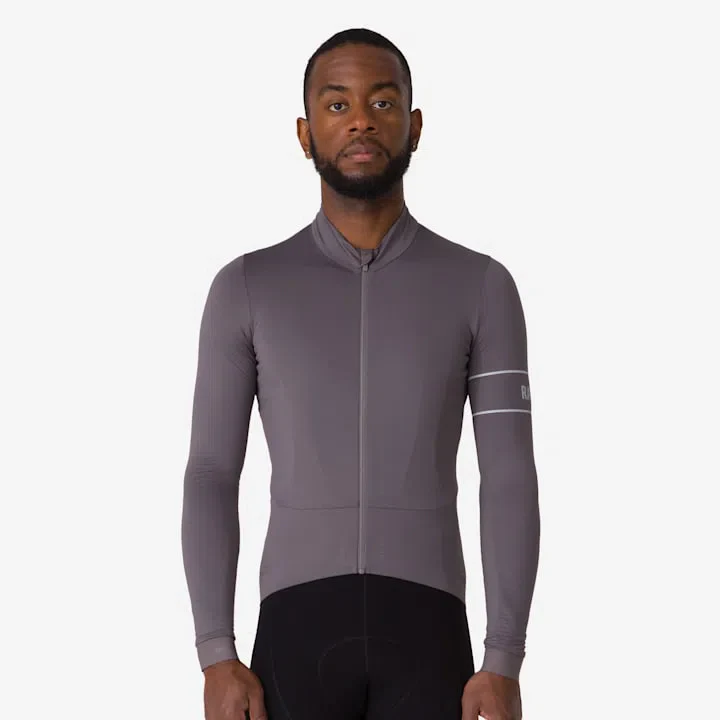 RAPHA Pro Team Thermal Long Sleeve Jersey AW23 - KSC Mushroom/Silver - Image 5