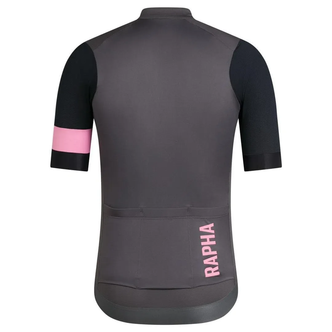 RAPHA Pro Team Training Jersey - PAM Carbon Grey Pink - Image 2