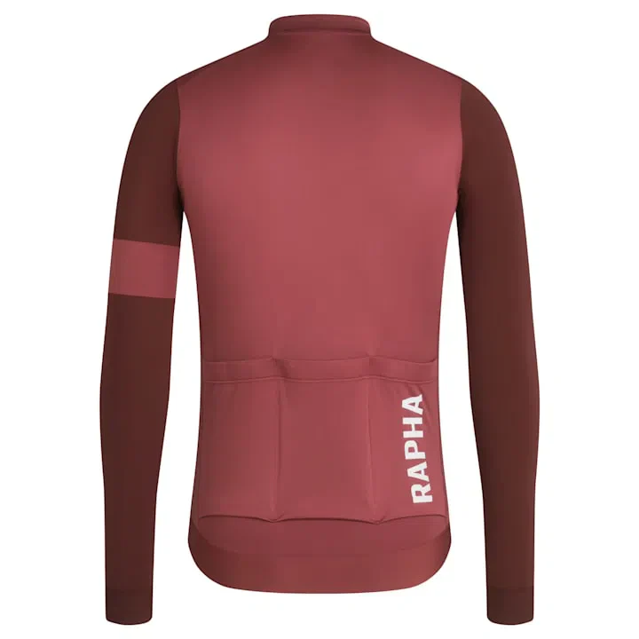 RAPHA Pro Team Training Long Sleeve Jersey AW23 - CWB Terracota/Rusty Red - Image 2