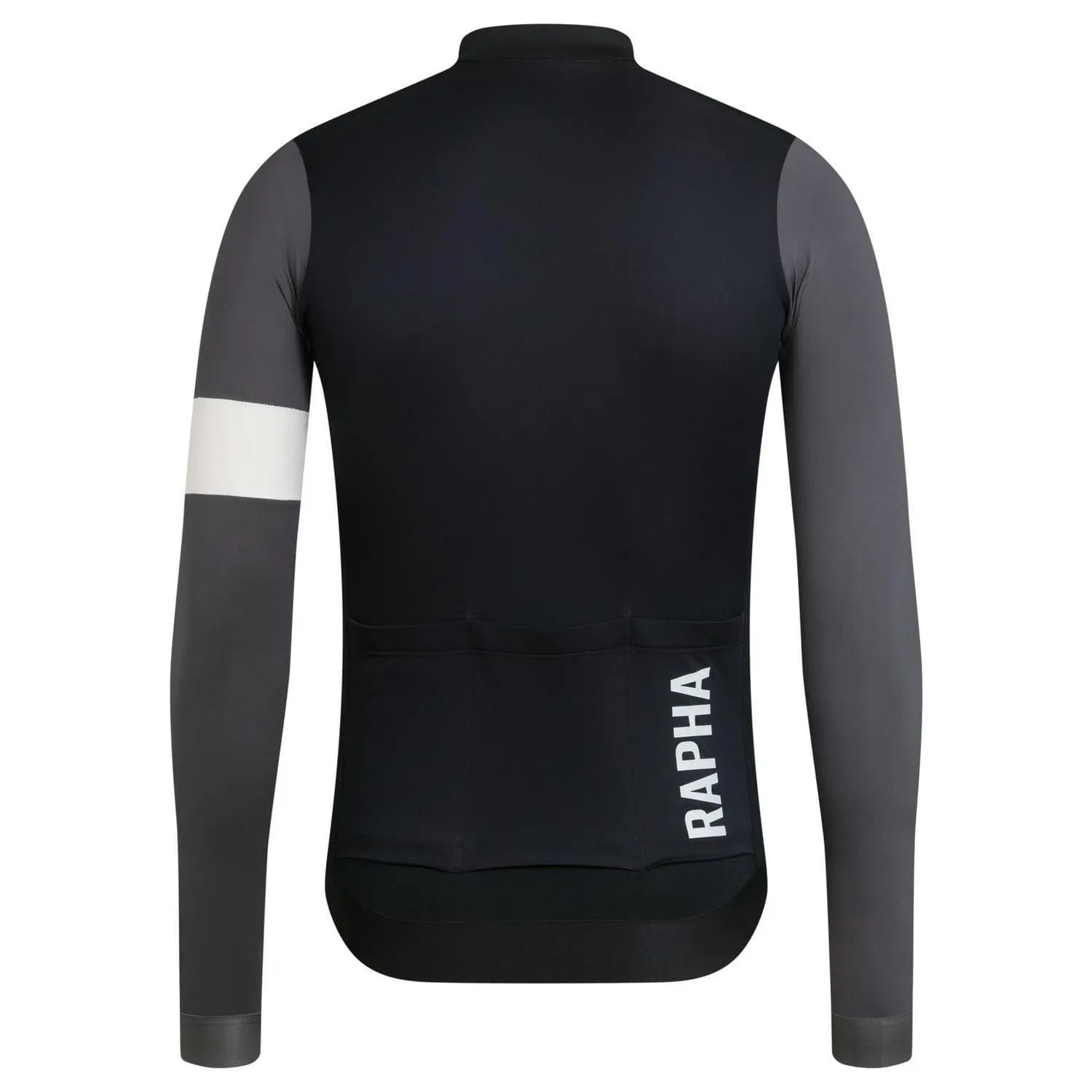 RAPHA Pro Team Training Long Sleeve Jersey AW2023 - BLK Black/Grey - Image 2