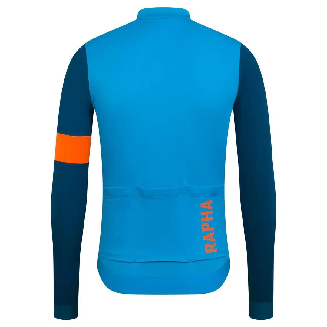 RAPHA Pro Team Training Long Sleeve Jersey - BST Blue/Teal - Image 2