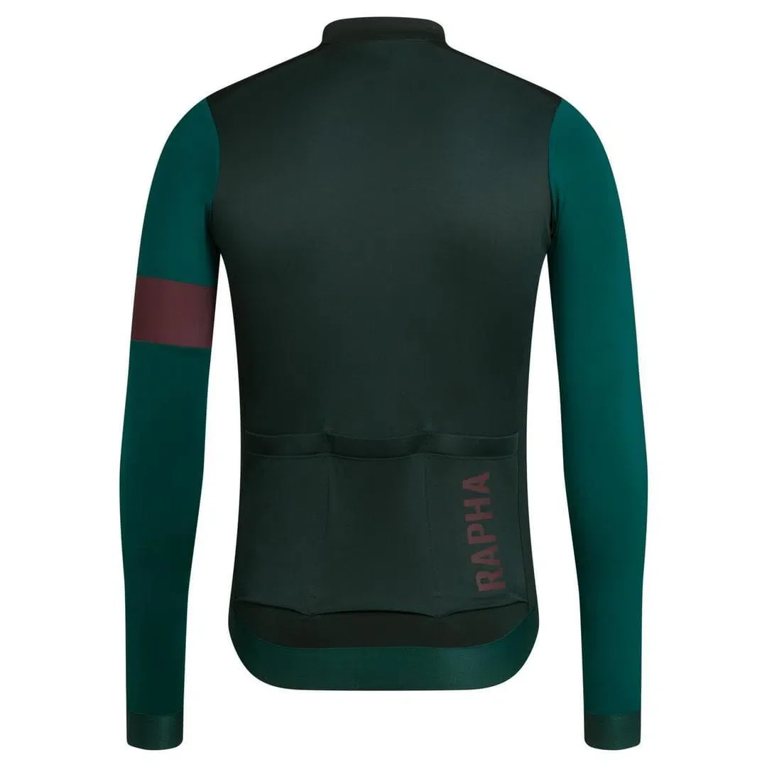 RAPHA Pro Team Training Long Sleeve Jersey - SCA Dark Green - Image 2