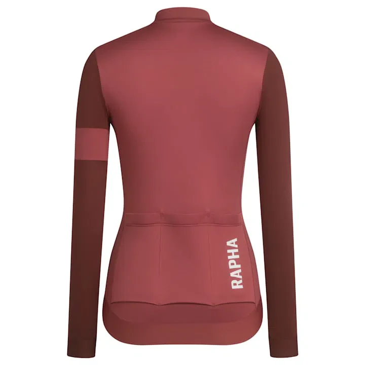RAPHA Pro Team Training Long Sleeve Women AW2023 - Red/Rusty Red - Image 2