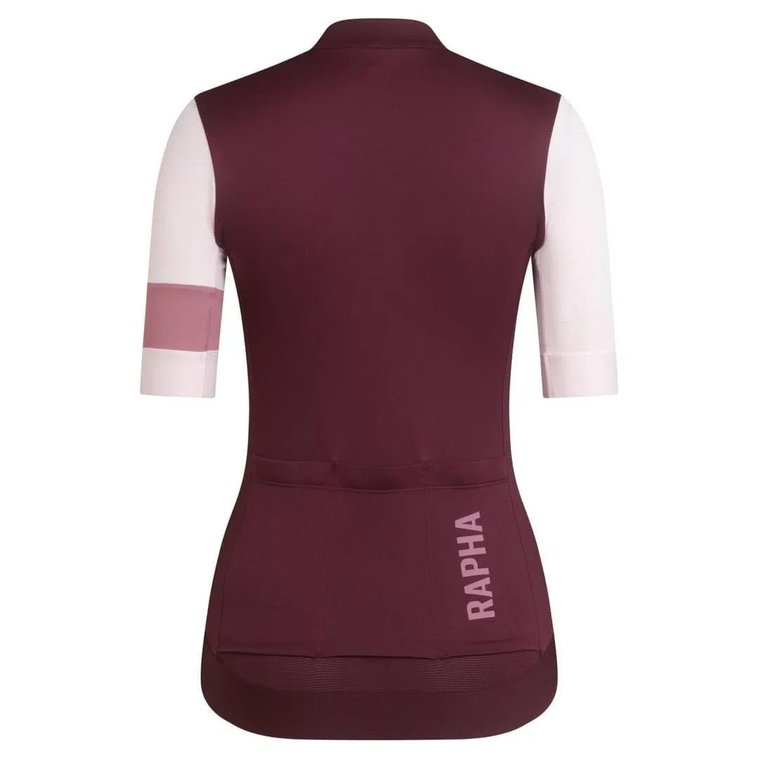 RAPHA Pro Team Training Women Jersey - WBS Wine/Pale Pink - Image 4