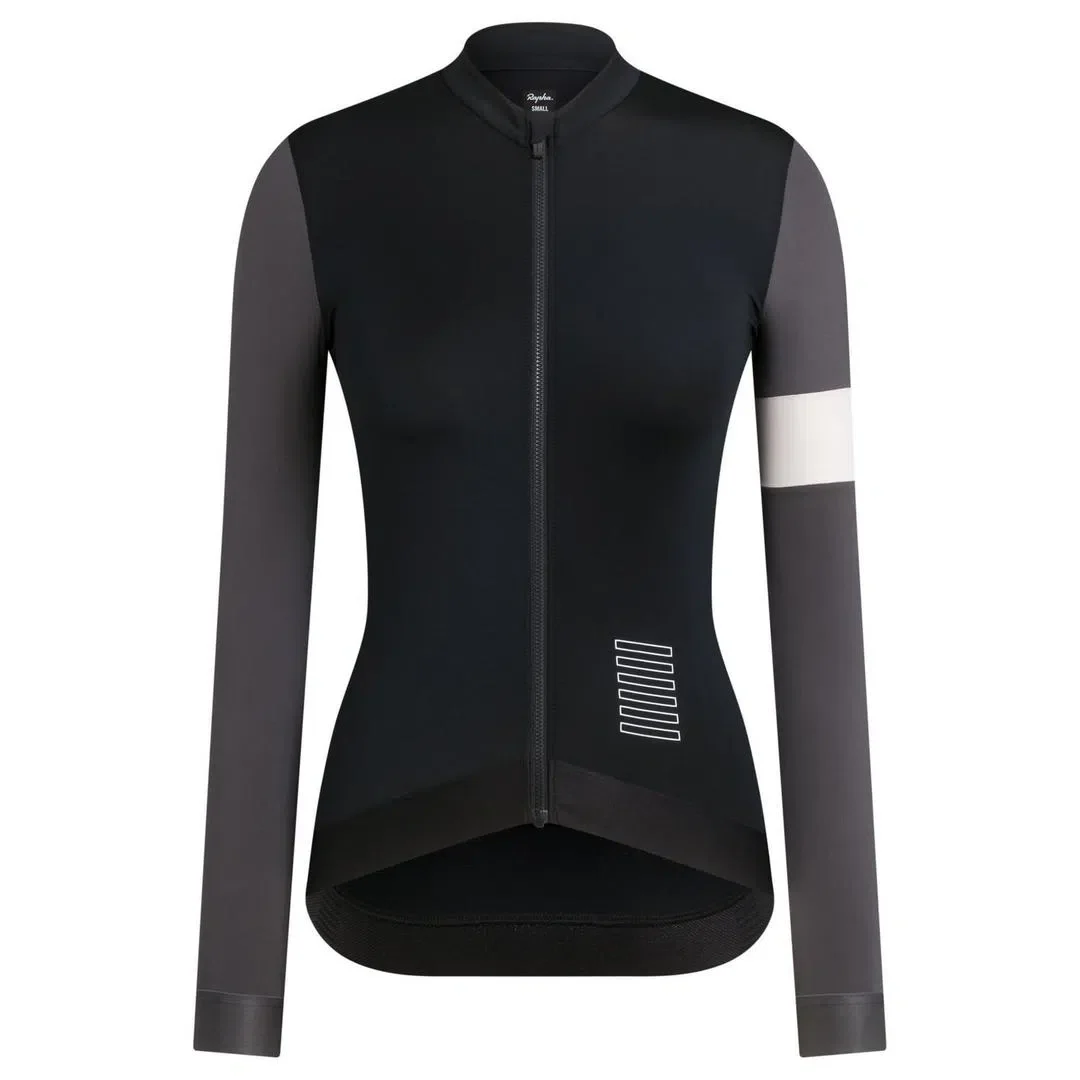 RAPHA Pro Team Training Long Sleeve Women Jersey AW2023 - BCB Black/Grey - Image 3