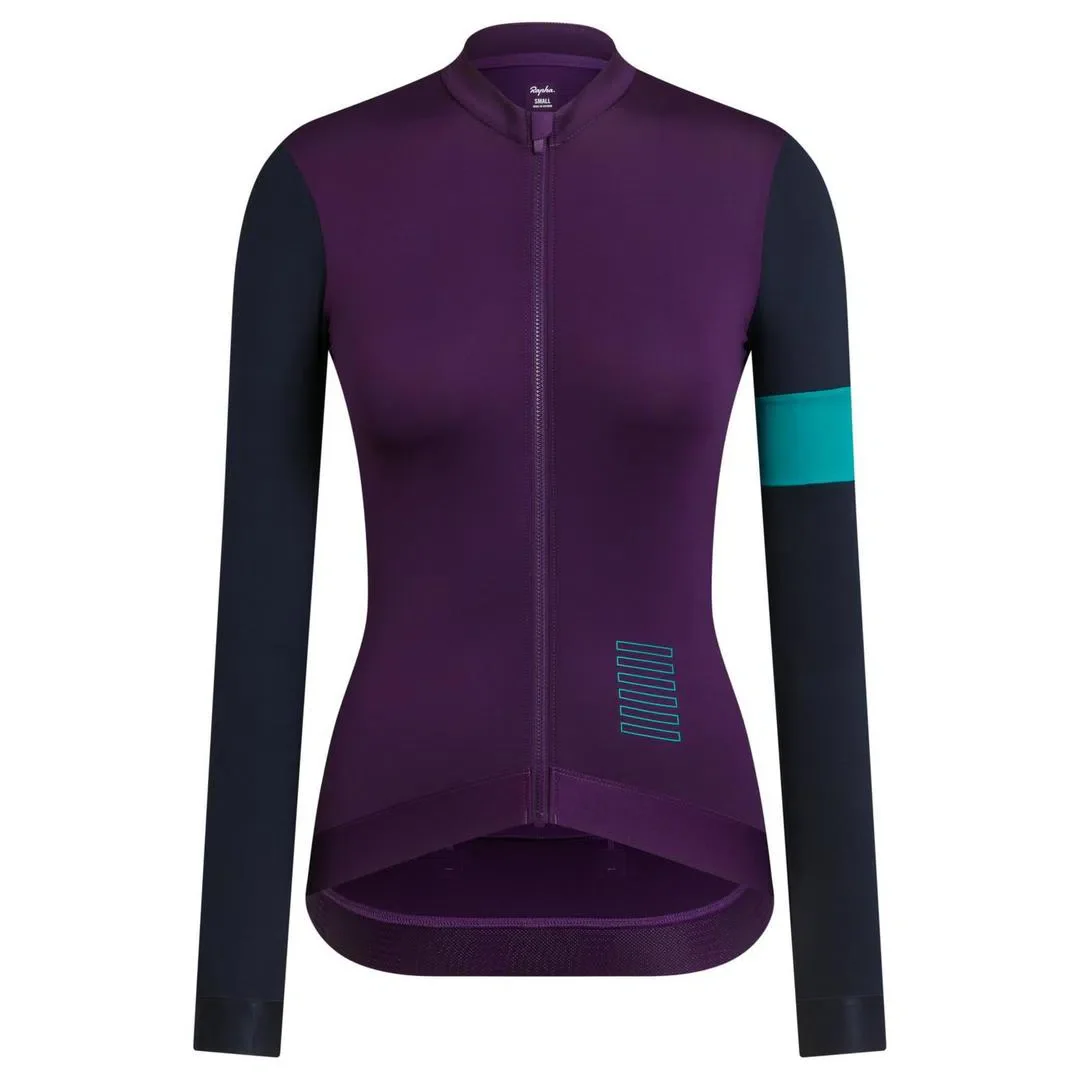 RAPHA Pro Team Training Long Sleeve Women Jersey - BCN Purple/Dark Navy - Image 3