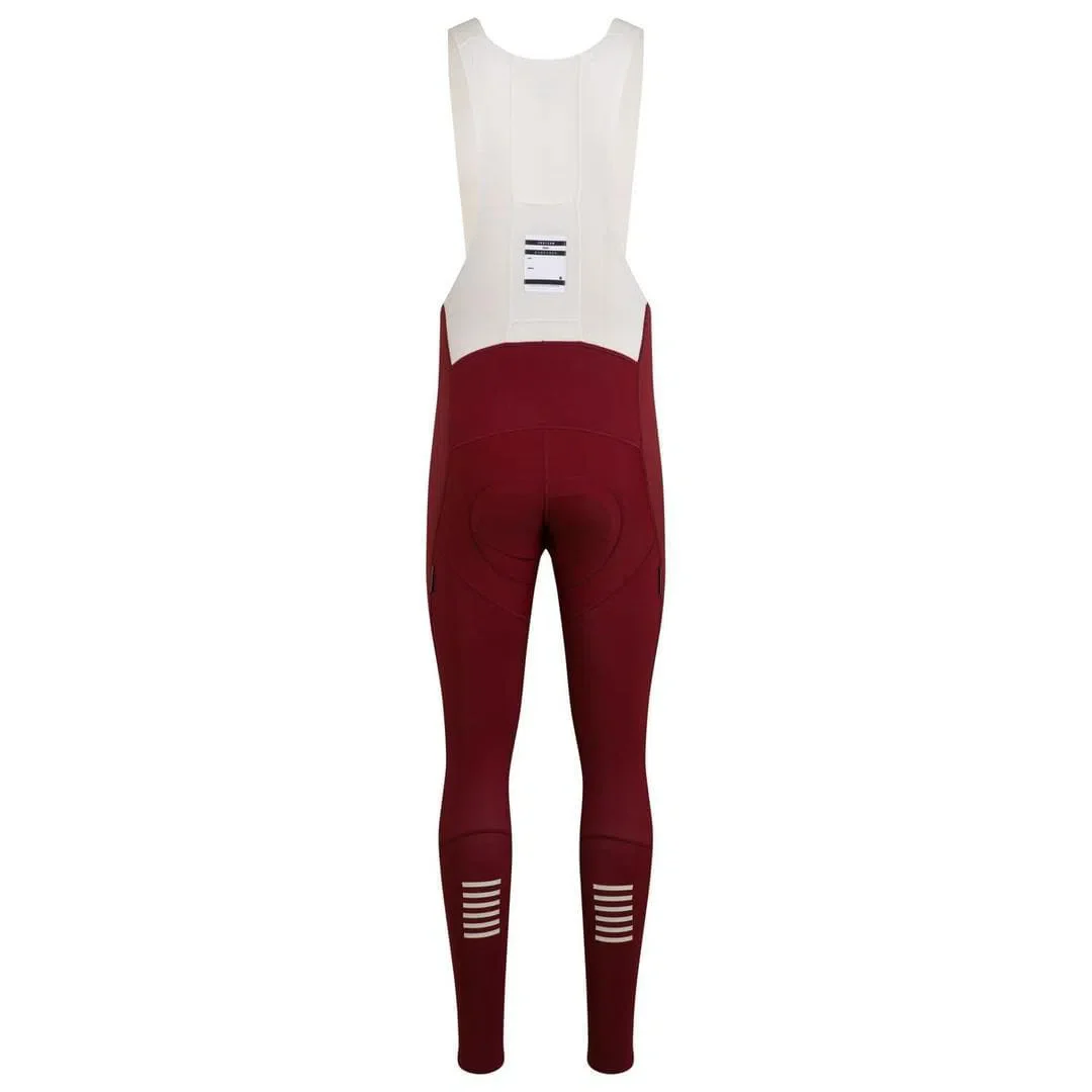 RAPHA Pro Team Winter Bib Tights - BUB Burgundy/Off White - Image 2