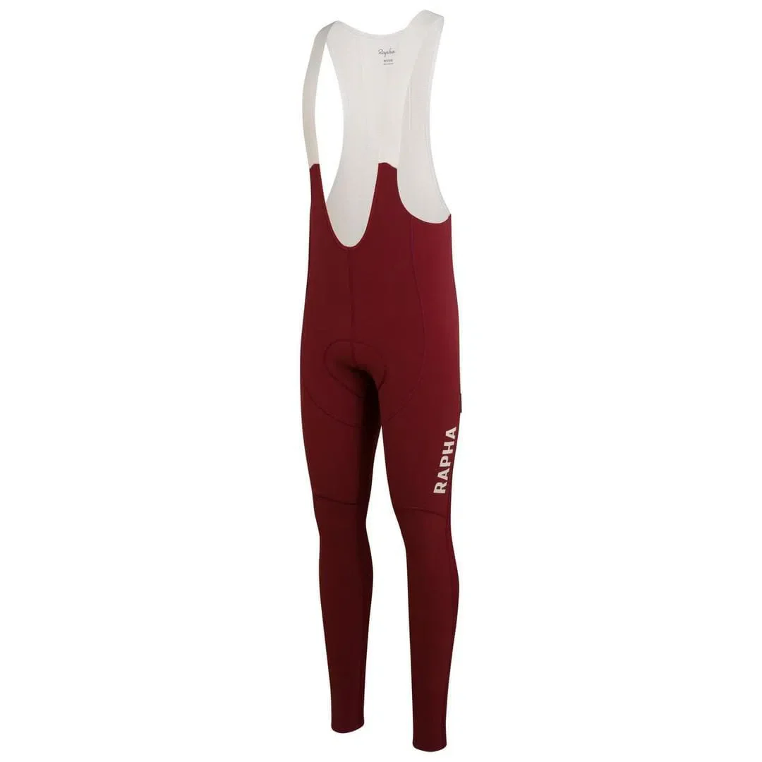 RAPHA Pro Team Winter Bib Tights - BUB Burgundy/Off White - Image 3