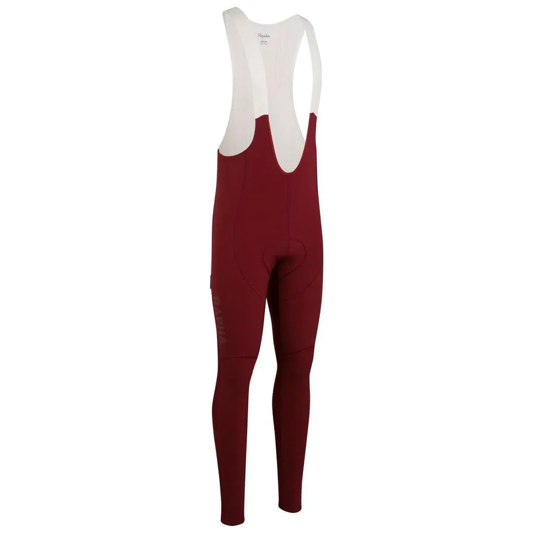 RAPHA Pro Team Winter Bib Tights - BUB Burgundy/Off White - Image 4