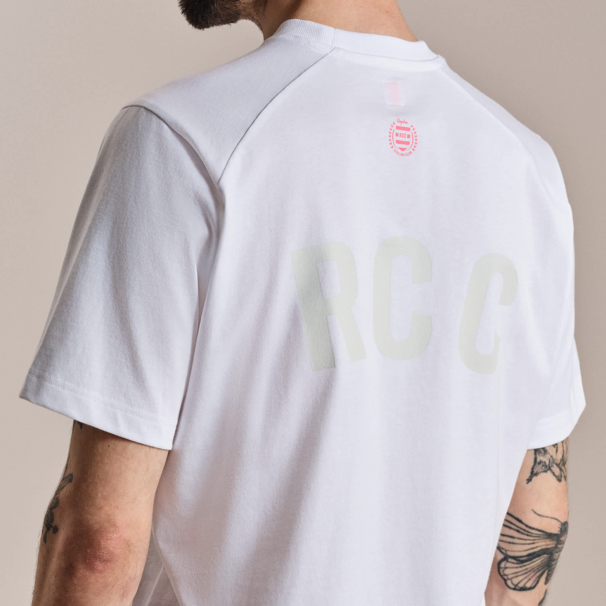 RAPHA RCC Cotton T-Shirt - FOG White/Fog - Image 4
