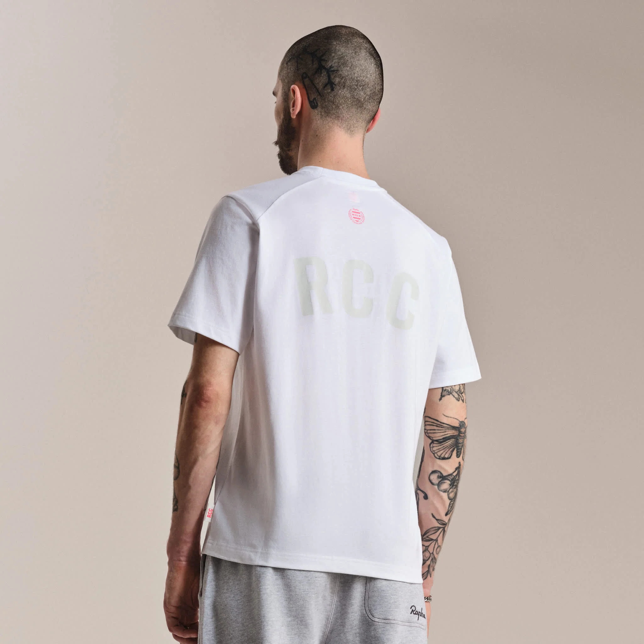 RAPHA RCC Cotton T-Shirt - FOG White/Fog - Image 6