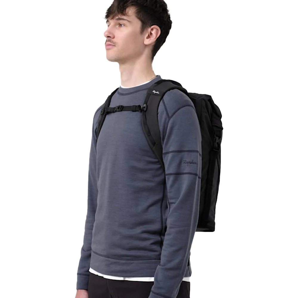 RAPHA Roll Top Backpack 20L - Black/Black - Image 5