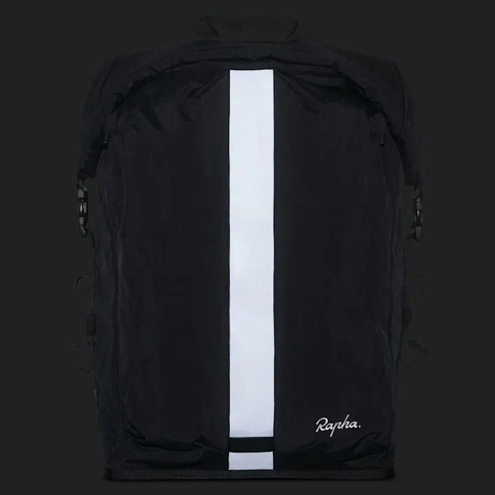 RAPHA Roll Top Backpack 30L - Black/Black - Image 7