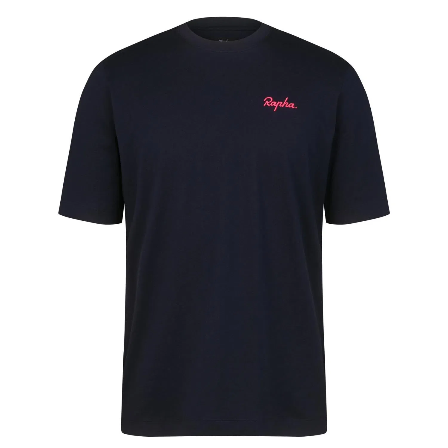 RAPHA Small Logo Tshirt AW2023 - DNP Dark Navy/High-Vis Pink