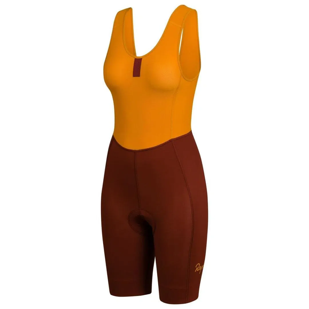 RAPHA Classic Women Bib Shorts - Brick/Mustard - Image 2