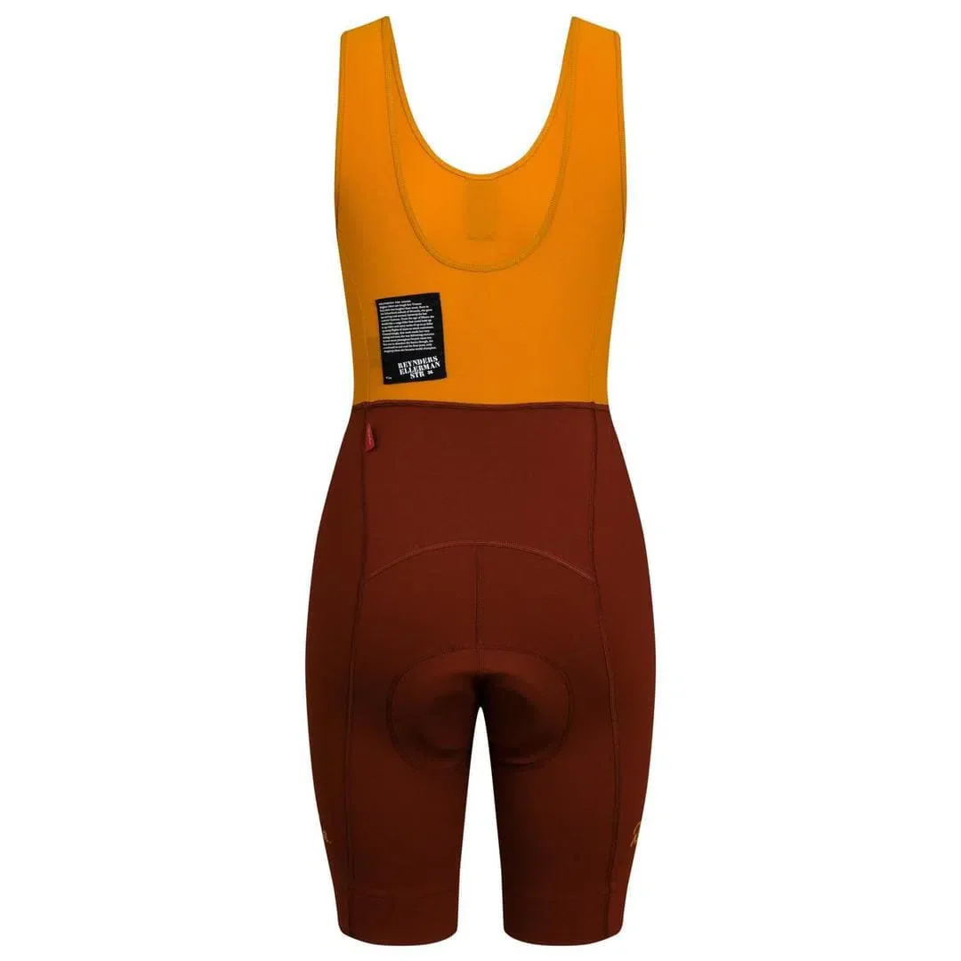 RAPHA Classic Women Bib Shorts - Brick/Mustard - Image 3