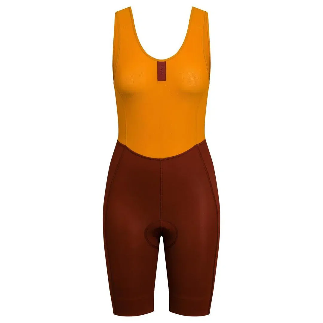 RAPHA Classic Women Bib Shorts - Brick/Mustard - Image 5