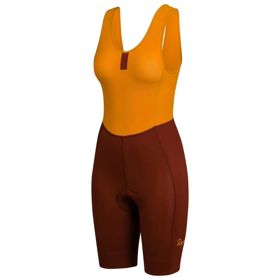 RAPHA Classic Women Bib Shorts - Brick/Mustard - Image 6