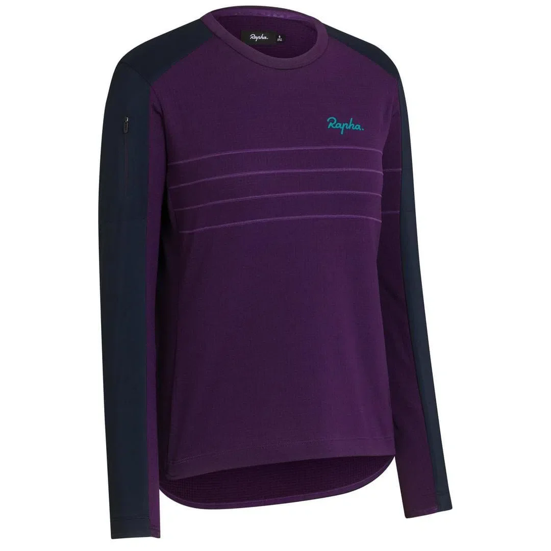 RAPHA WOMEN EXPLORE LONG SLEEVE PULLOVER - Dark Purple - Image 2