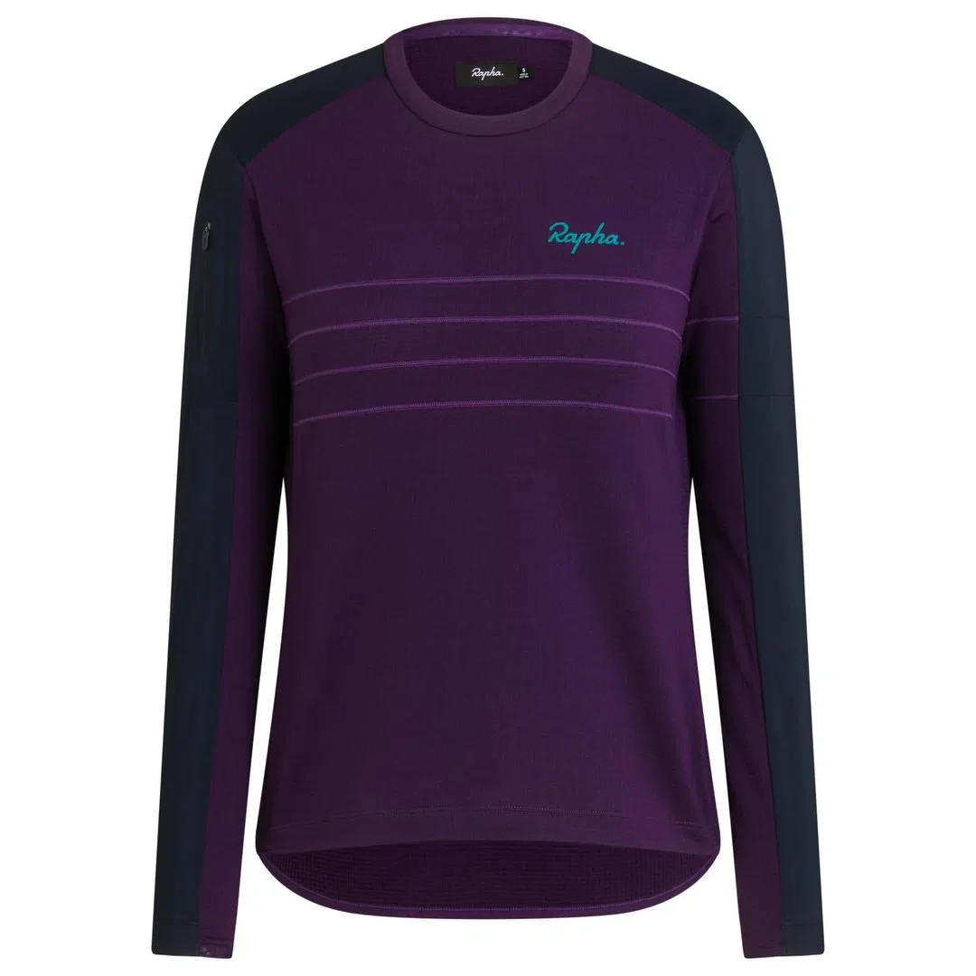 RAPHA WOMEN EXPLORE LONG SLEEVE PULLOVER - Dark Purple - Image 6