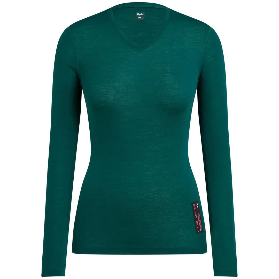 RAPHA Women Merino Base Layer Long Sleeve - Green - Image 4