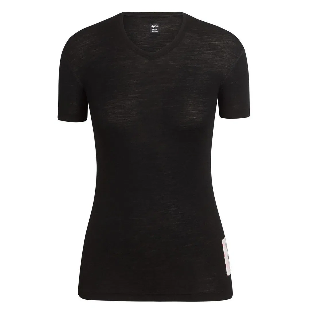 RAPHA Women Merino Base Layer Short Sleeve - Black - Image 4