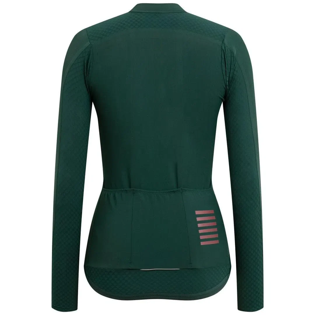 RAPHA Pro Team Aero Long Sleeve Women Jersey - SCA Dark Green - Image 2