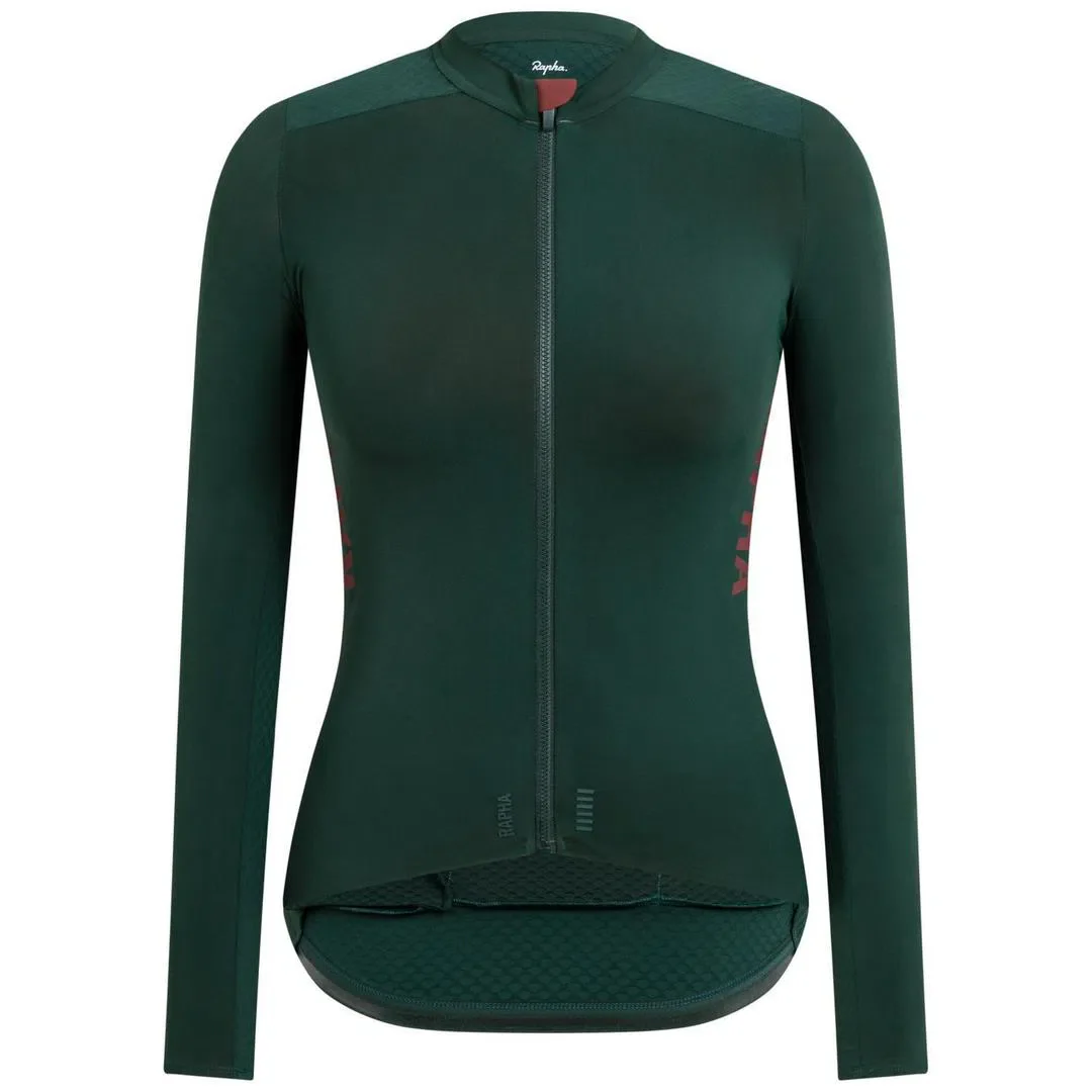 RAPHA Pro Team Aero Long Sleeve Women Jersey - SCA Dark Green - Image 4