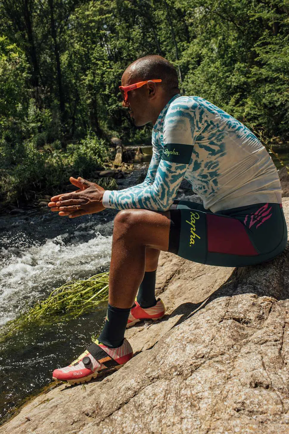 RAPHA X AMANI Pro Team Training Cargo Bib Shorts - SMO/Teal - Image 7
