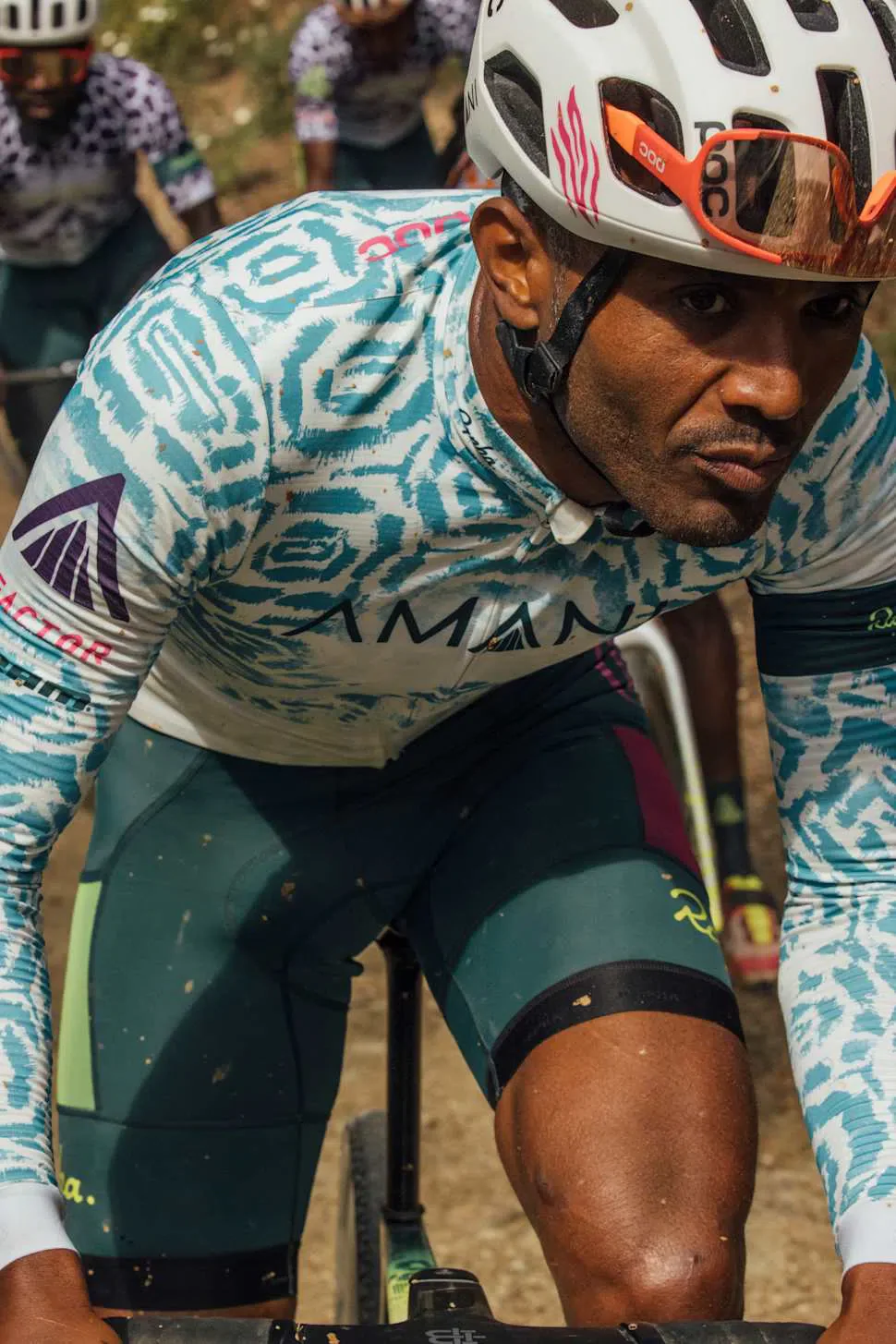 RAPHA X AMANI Pro Team Training Cargo Bib Shorts - SMO/Teal - Image 8