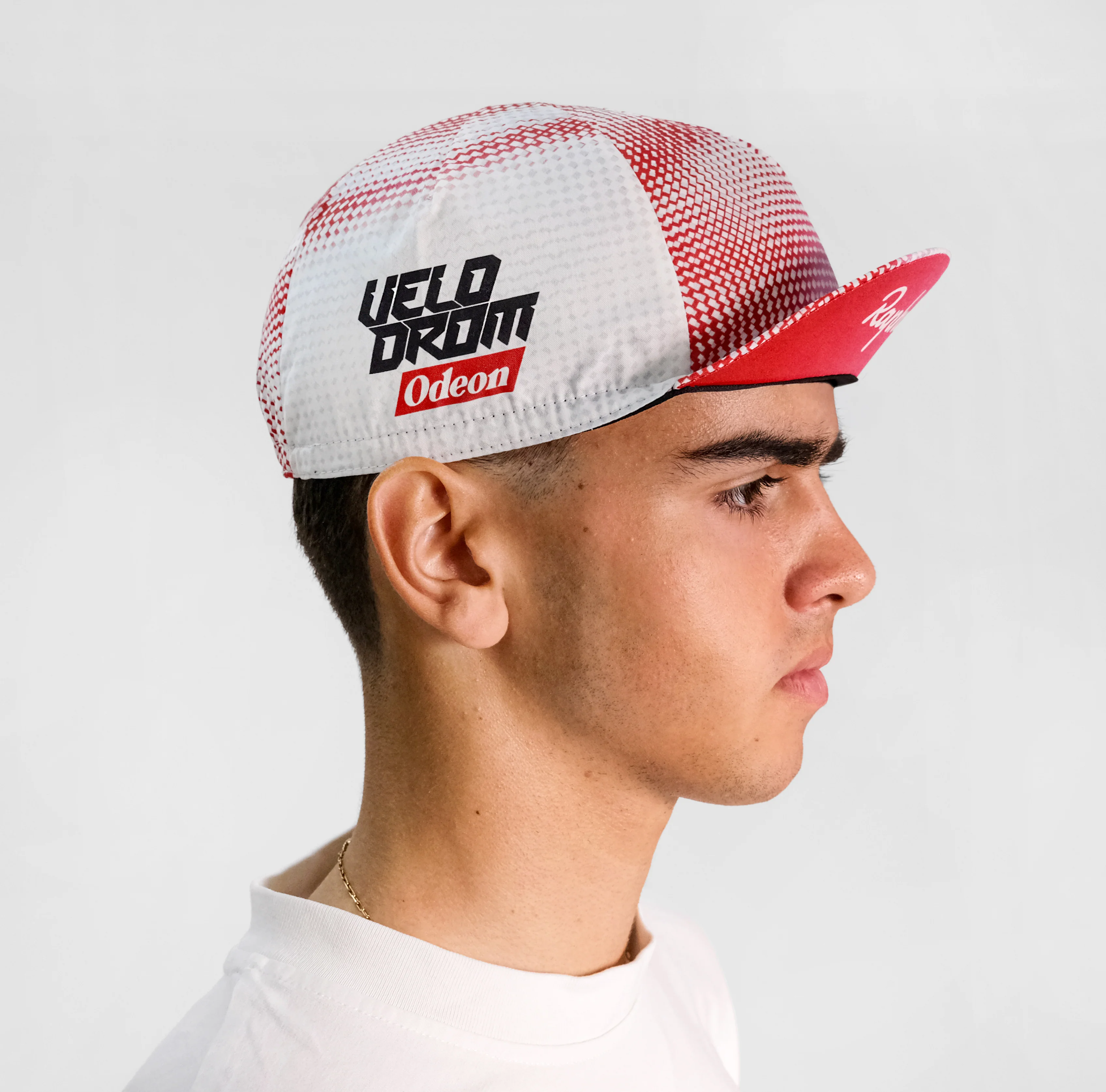 RAPHA X Velodrom ODEON Raceday Cap II - Red/White - Image 3