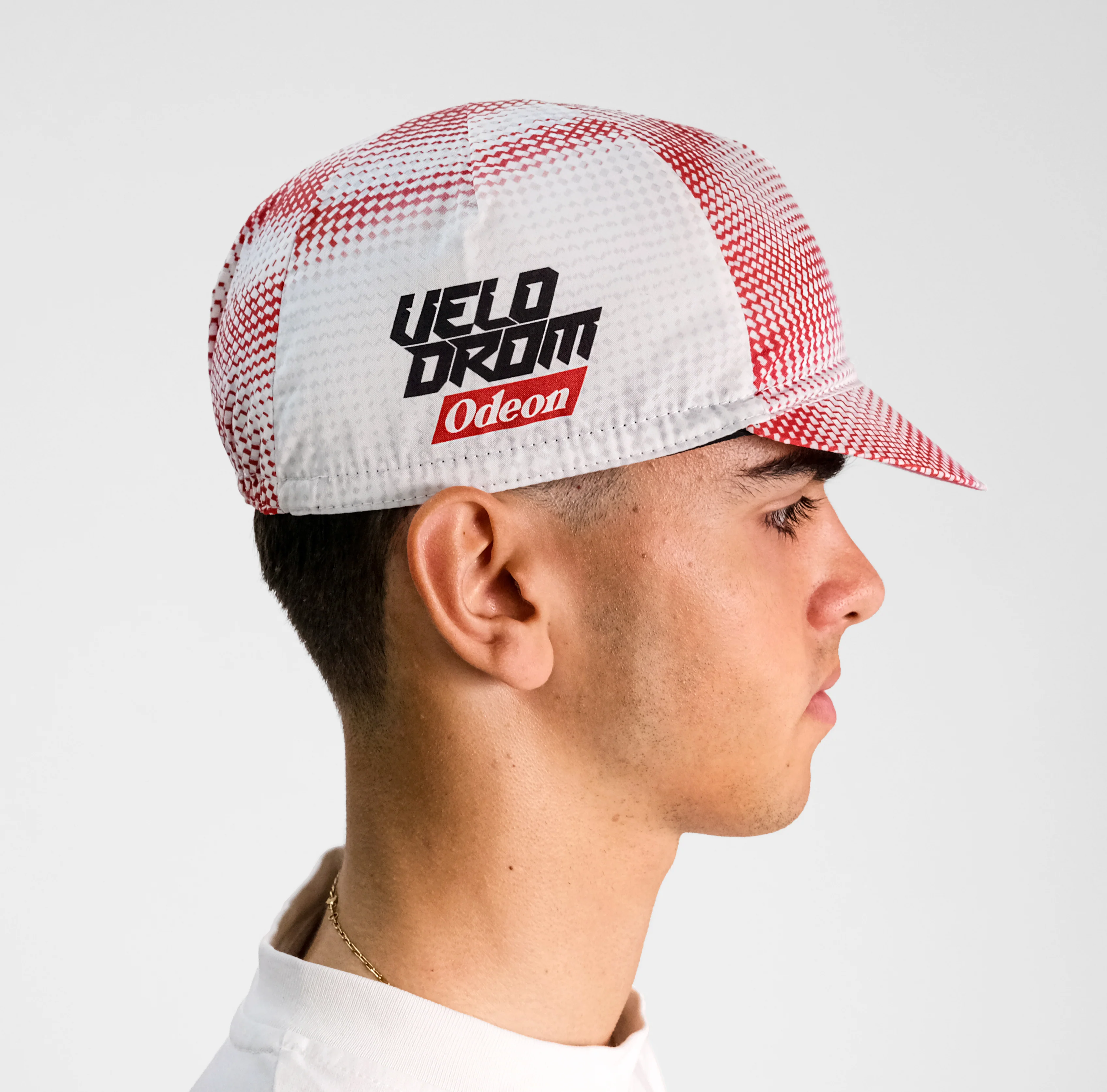 RAPHA X Velodrom ODEON Raceday Cap II - Red/White - Image 4