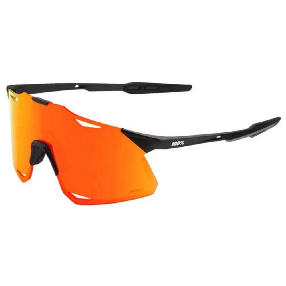 RIDE 100% Eyewear HYPERCRAFT - Matte Black HiPER Red Multilayer Mirror Lens