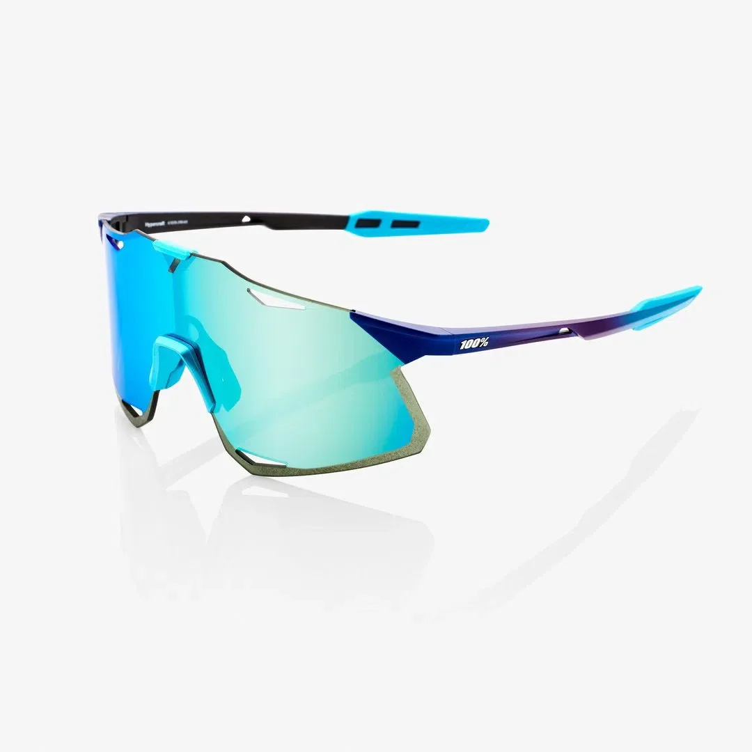 RIDE 100% Eyewear Hypercraft - Matte Metallic Into the Fade/Blue Topaz Multilayer Mirror Lens - Image 4