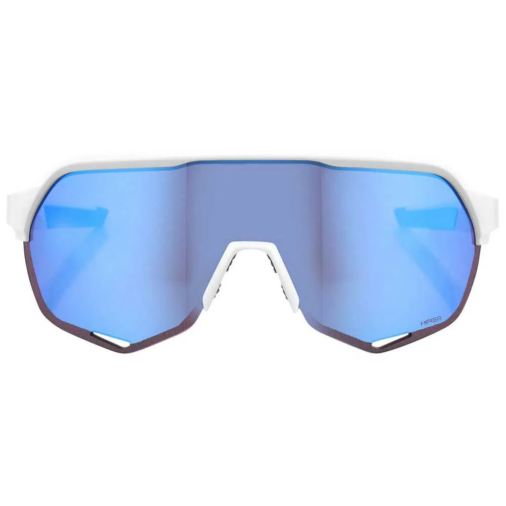 RIDE 100% Eyewear S2 - Matte White/Hiper Blue Multilayer Mirror Lens - Image 2