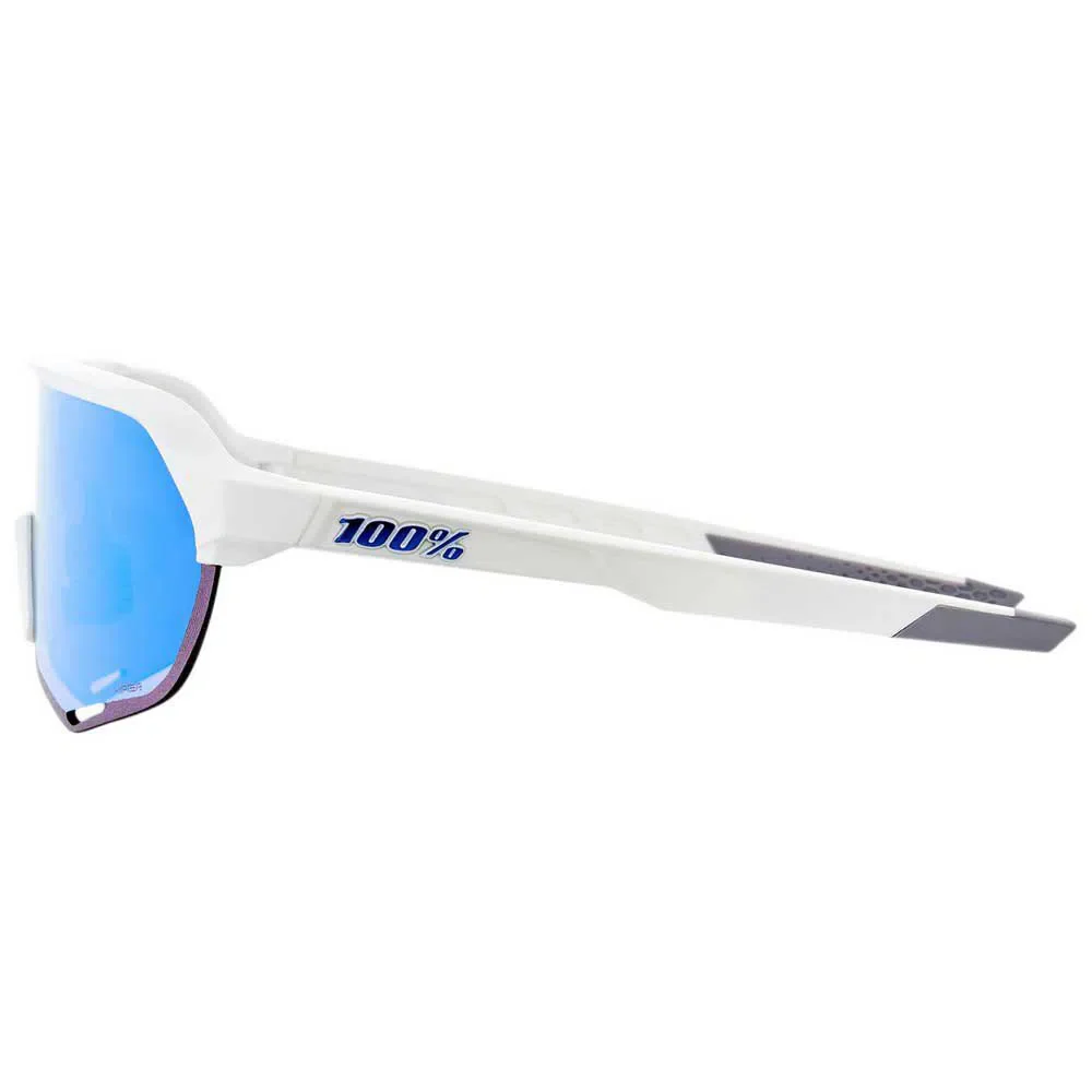 RIDE 100% Eyewear S2 - Matte White/Hiper Blue Multilayer Mirror Lens - Image 3