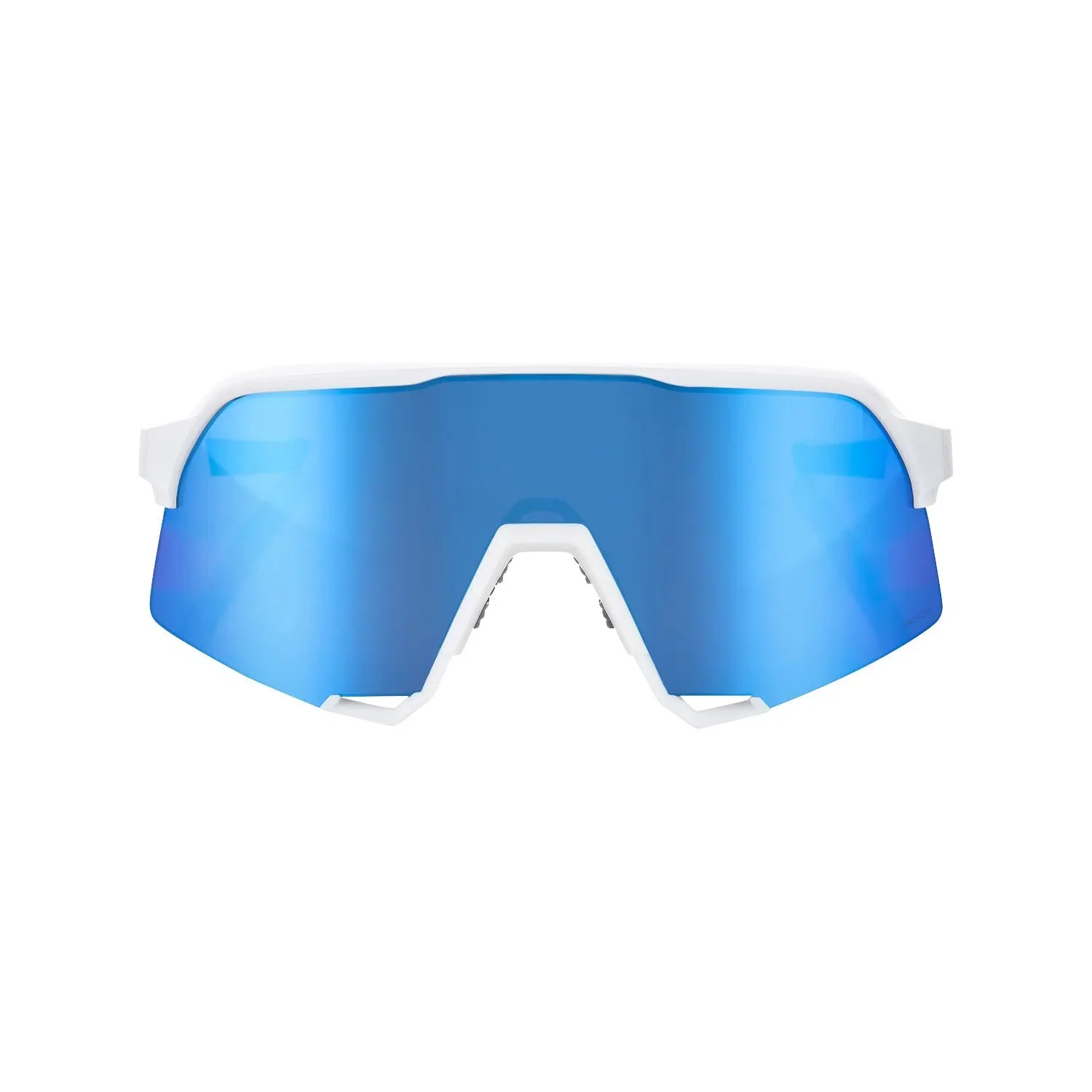 RIDE 100% Eyewear S3 - Matte White Hiper Blue Multilayer Mirror Lens - Image 2