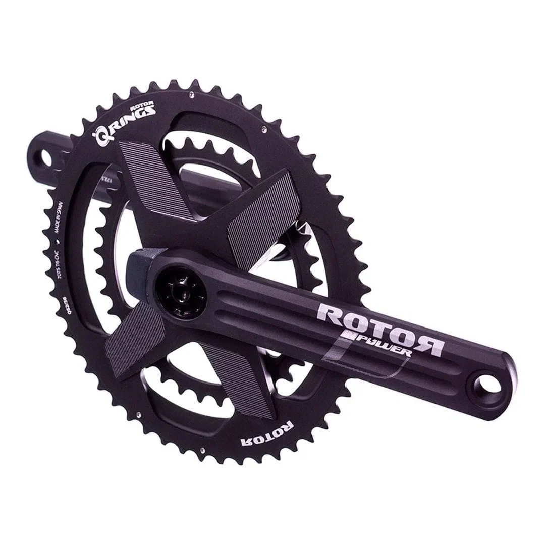 ROTOR Chainset with INpower Direct Mount Potentiometer - Carbon Black