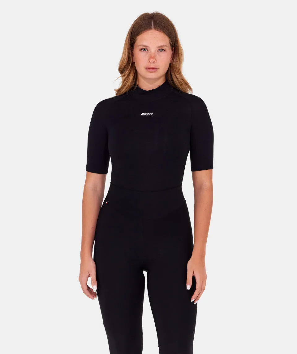 SANITNI Merino Short Sleeve Merino Base Layer - Black - Image 2