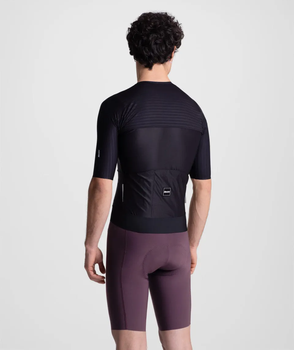 SANTINI Aero Race CC Short Sleeve Jersey - Black - Image 3