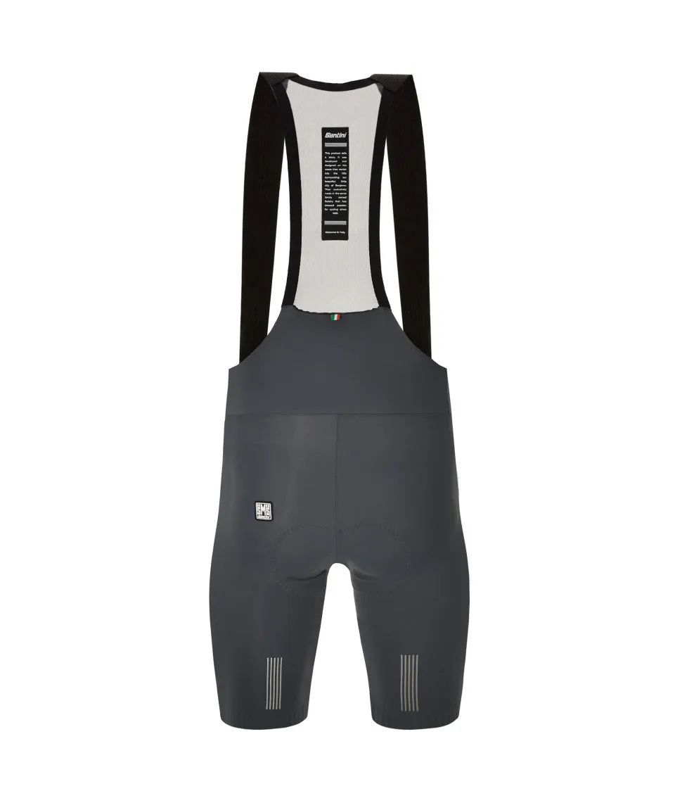 SANTINI Plush Bib Shorts - Asphalt Gray - Image 2