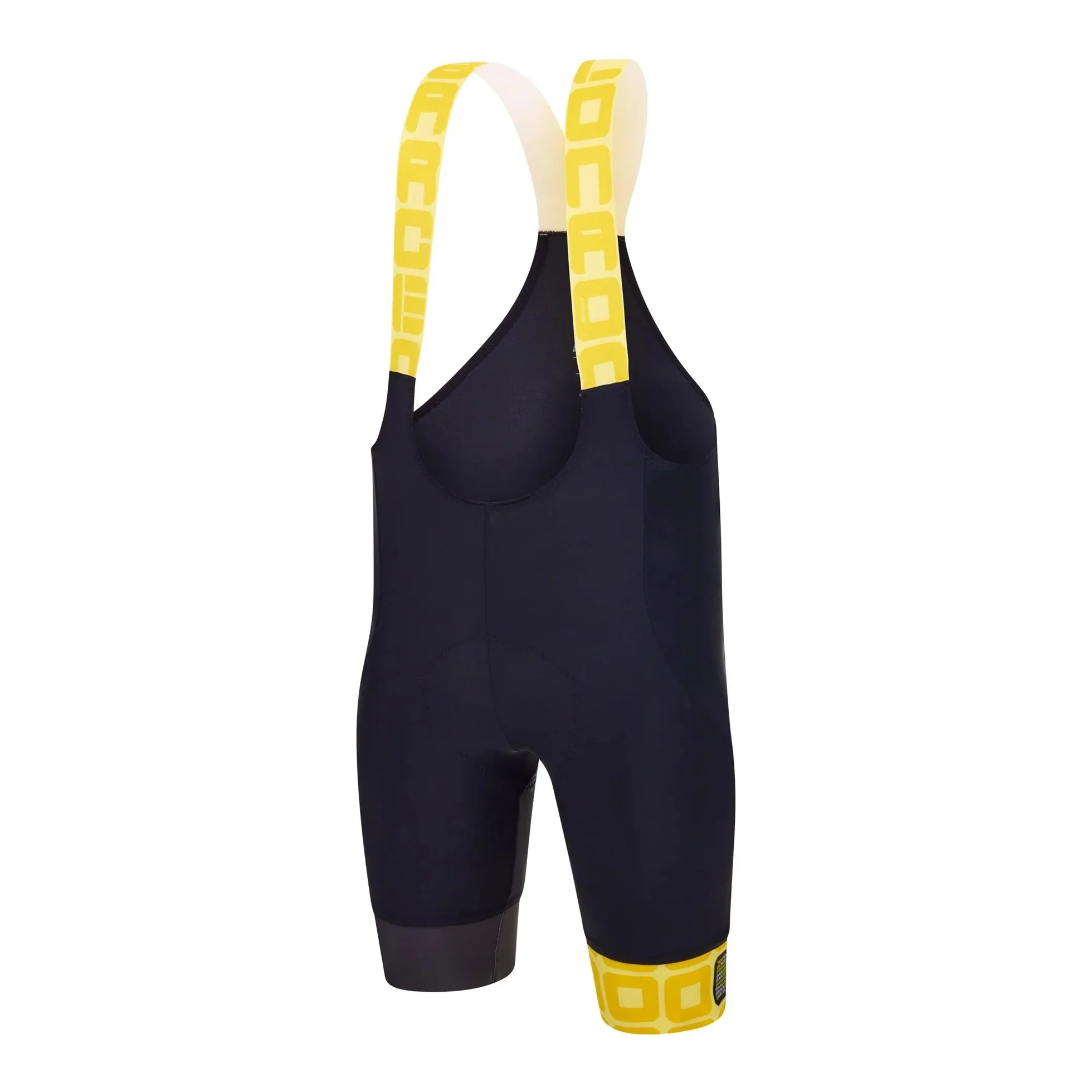 SANTINI Gran Départe Barcelone Bib Shorts - Black/Yellow - Image 3