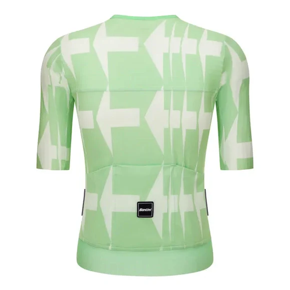 SANTINI Mads Pedersen Momentum Series Unisex Jersey - Mint Blue/Arrows - Image 2
