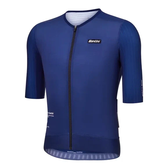 SANTINI Mads Pedersen Momentum Series Unisex Jersey - Navy Blue - Image 3