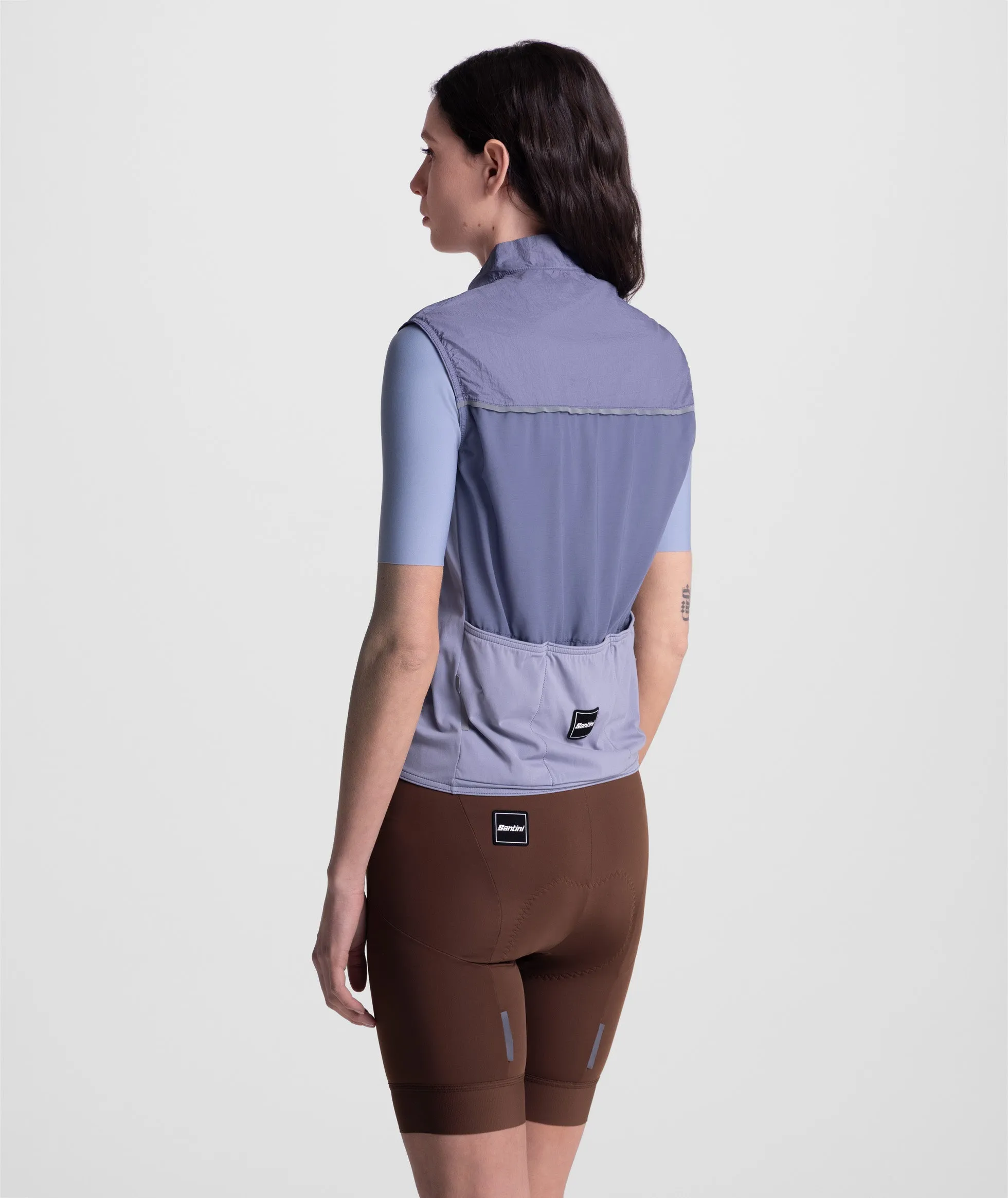 SANTINI NReady To Ride Unisex Windproof Vest - Powder Blue - Image 3